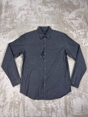*NWT* DKNY Men's Button Down Shirt Cotton Long Sleeve Gray - Size Small